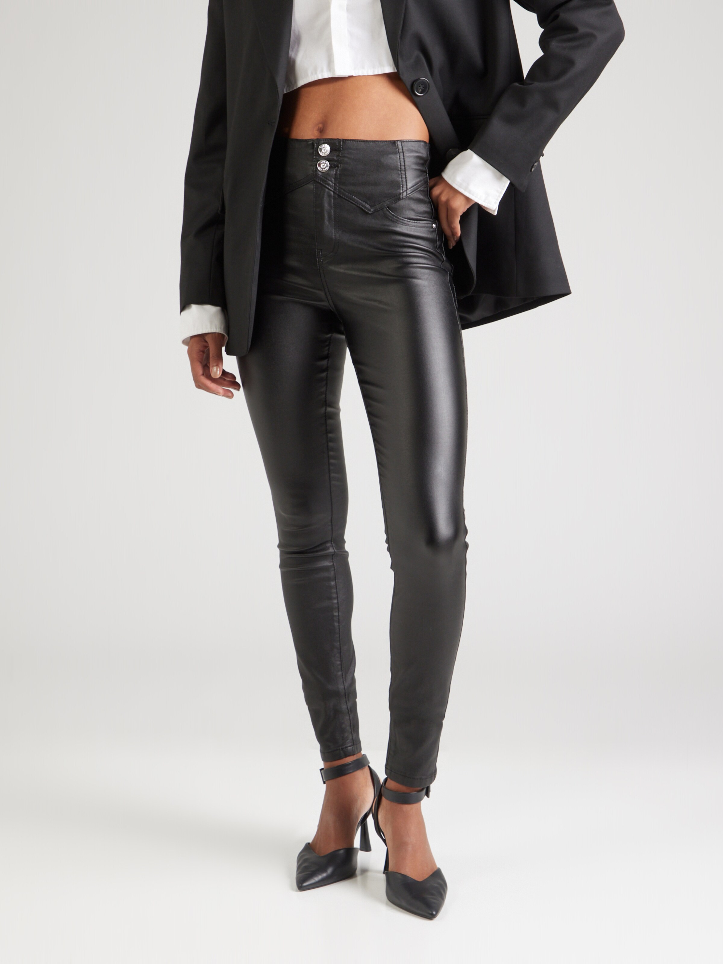 Lederhose damen schwarz only Clearance